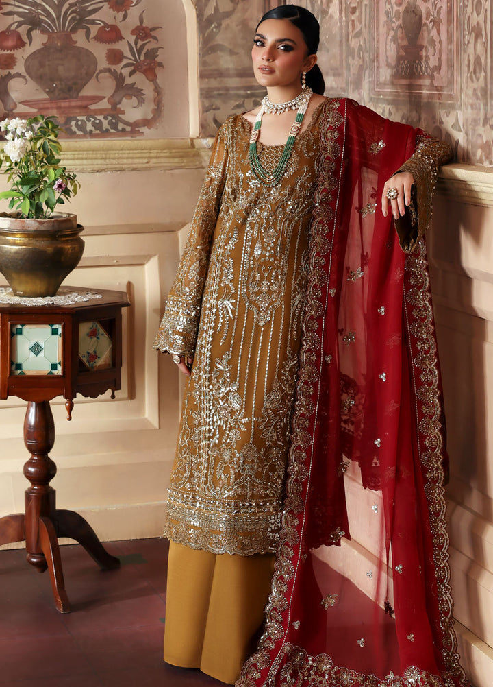Gulaal Embroidered Chiffon Suits Unstitched 3 Piece GL25EU D-34 Dinara - Formals Collection