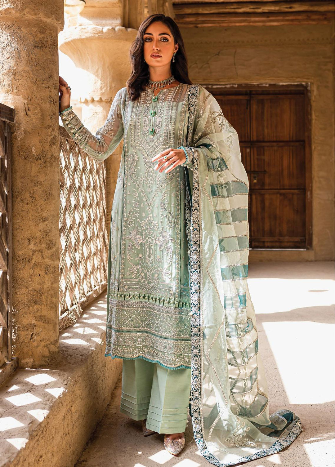 Gulaal Embroidered Chiffon Suits Unstitched 3 Piece GL22C 03 Alayha - Luxury Collection