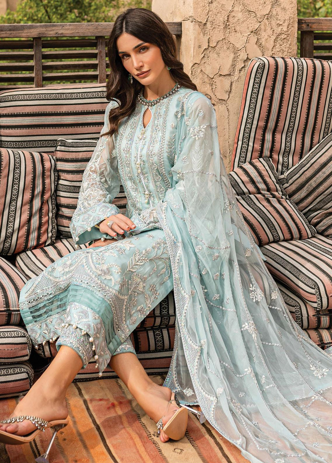 Gulaal Embroidered Chiffon Suits Unstitched 3 Piece GL22C 05 Asmarah - Luxury Collection