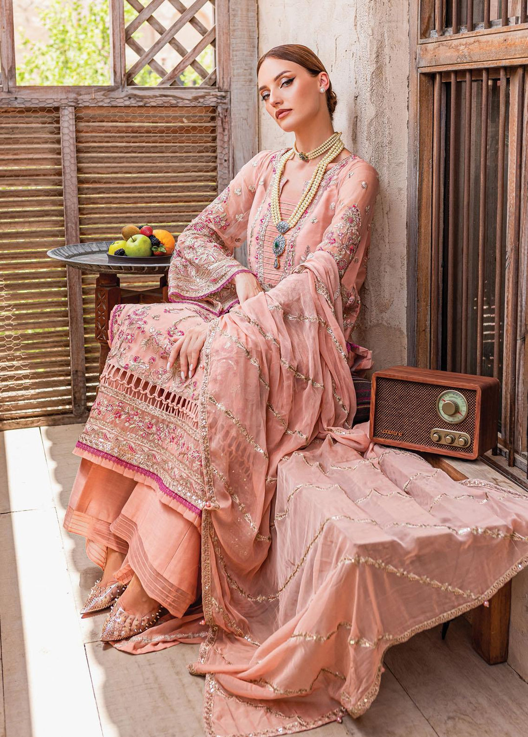 Gulaal Embroidered Chiffon Suits Unstitched 3 Piece GL22C 06 Mehermah - Luxury Collection