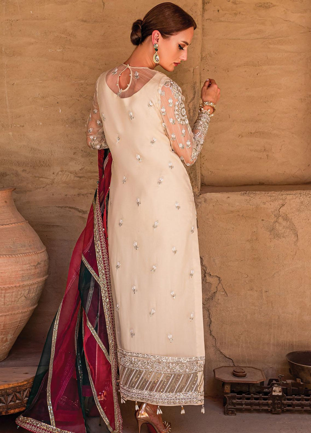 Gulaal Embroidered Chiffon Suits Unstitched 3 Piece GL22C 08 Hazal - Luxury Collection