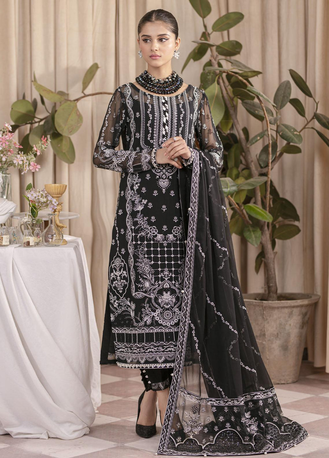 Gulaal Embroidered Chiffon Suits Unstitched 3 Piece GL23EC UC-01 Mahjabeen - Formal Collection