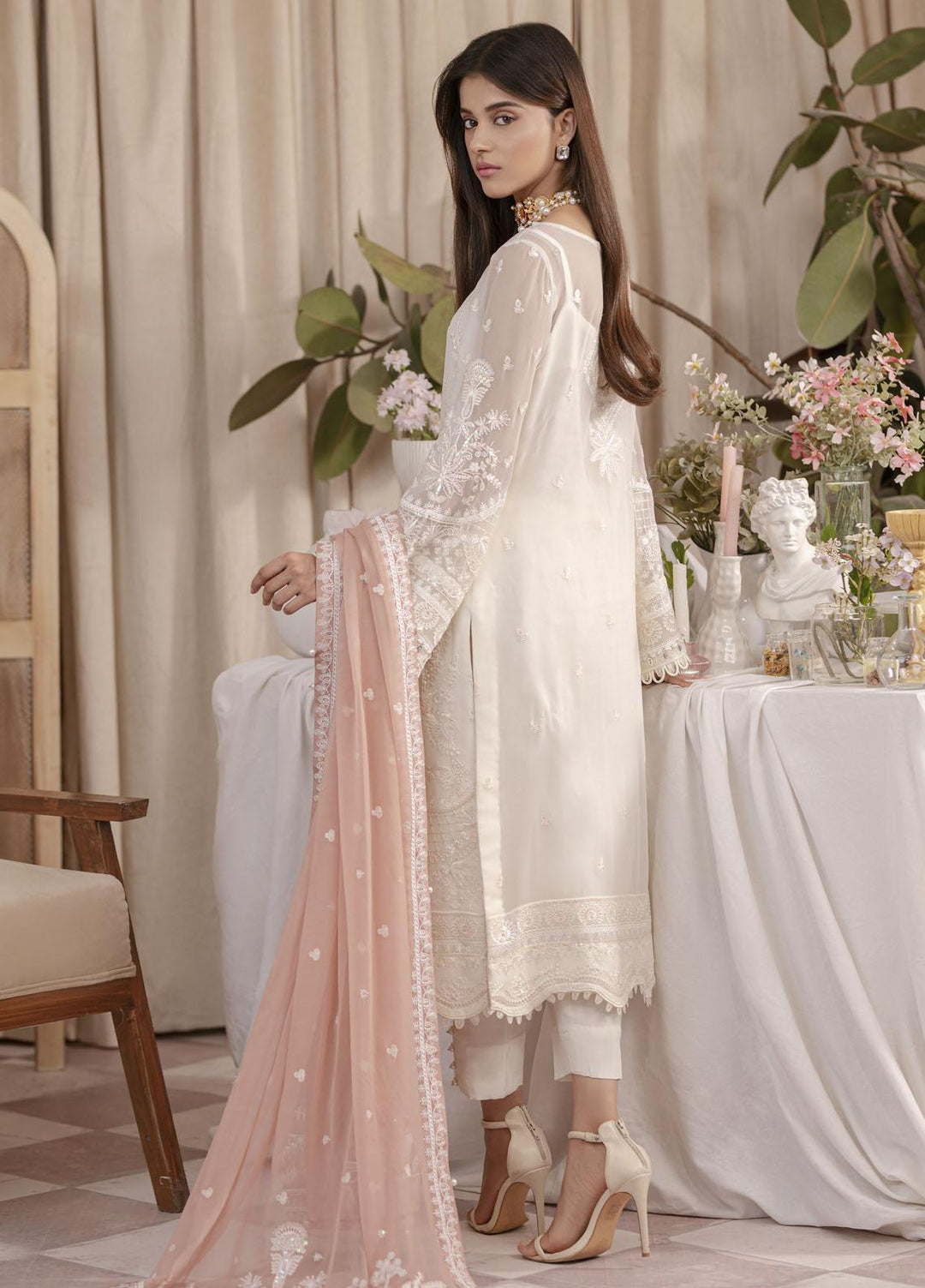 Gulaal Embroidered Chiffon Suits Unstitched 3 Piece GL23EC UC-02 Meesha - Formal Collection