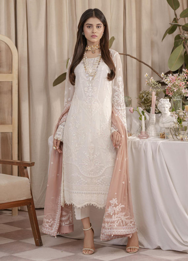 Gulaal Embroidered Chiffon Suits Unstitched 3 Piece GL23EC UC-02 Meesha - Formal Collection
