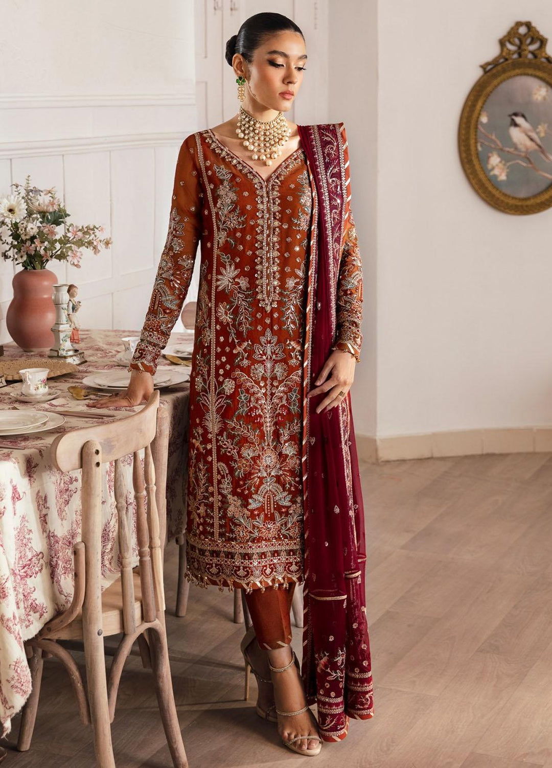 Gulaal Embroidered Chiffon Suits Unstitched 4 Piece GL23EC-V2 Laira - Festive Collection