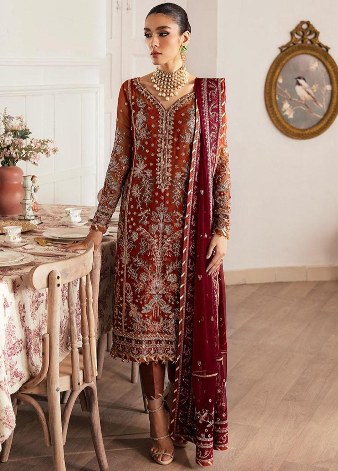 Gulaal Embroidered Chiffon Suits Unstitched 4 Piece GL23EC-V2 Laira - Luxury Collection