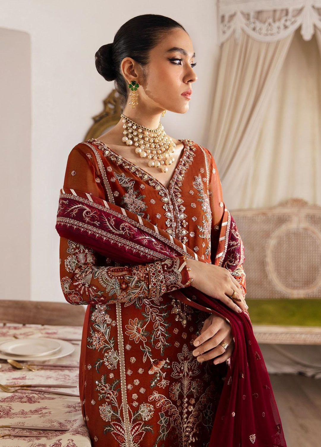Gulaal Embroidered Chiffon Suits Unstitched 4 Piece GL23EC-V2 Laira - Festive Collection