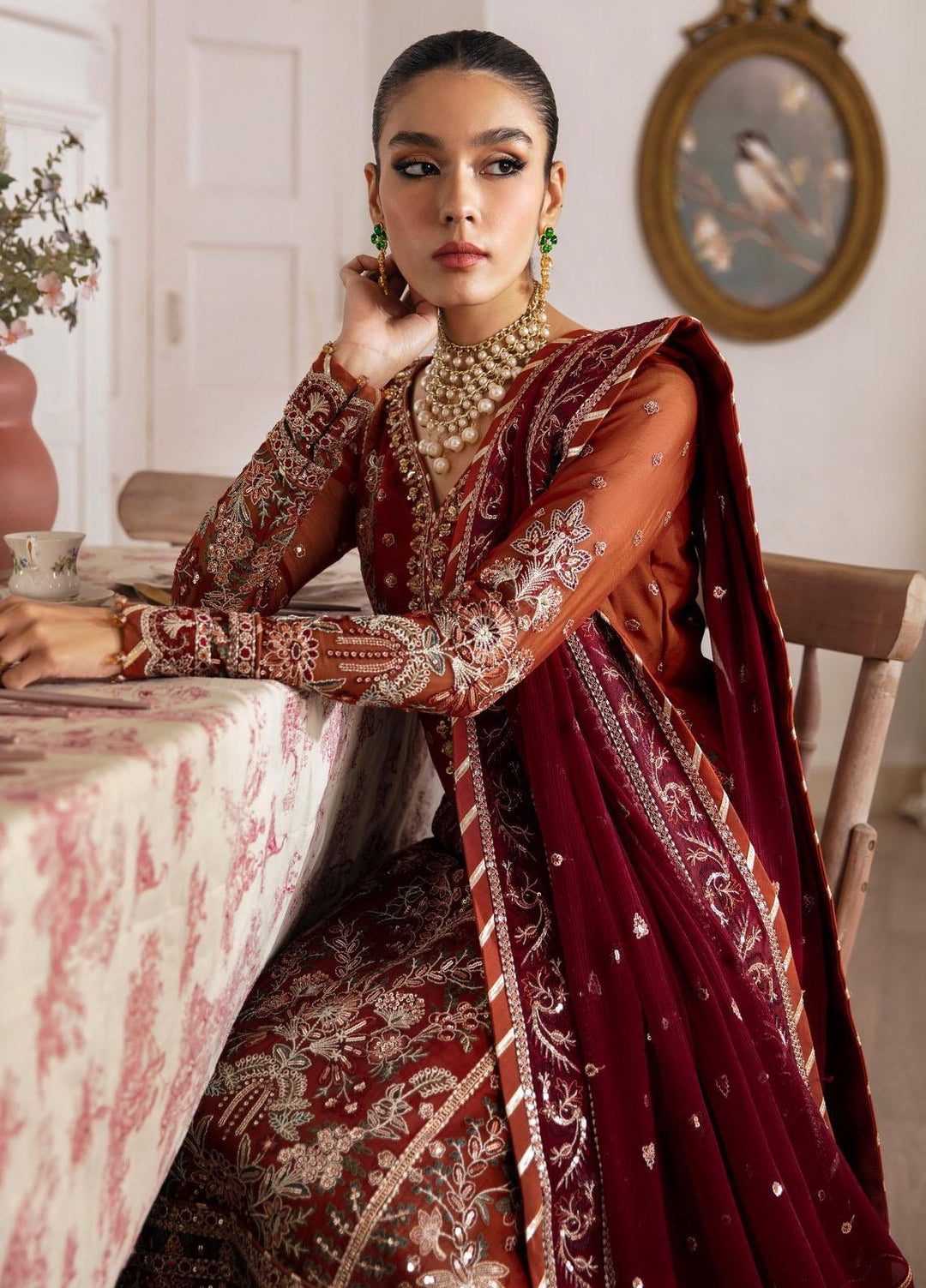 Gulaal Embroidered Chiffon Suits Unstitched 4 Piece GL23EC-V2 Laira - Luxury Collection