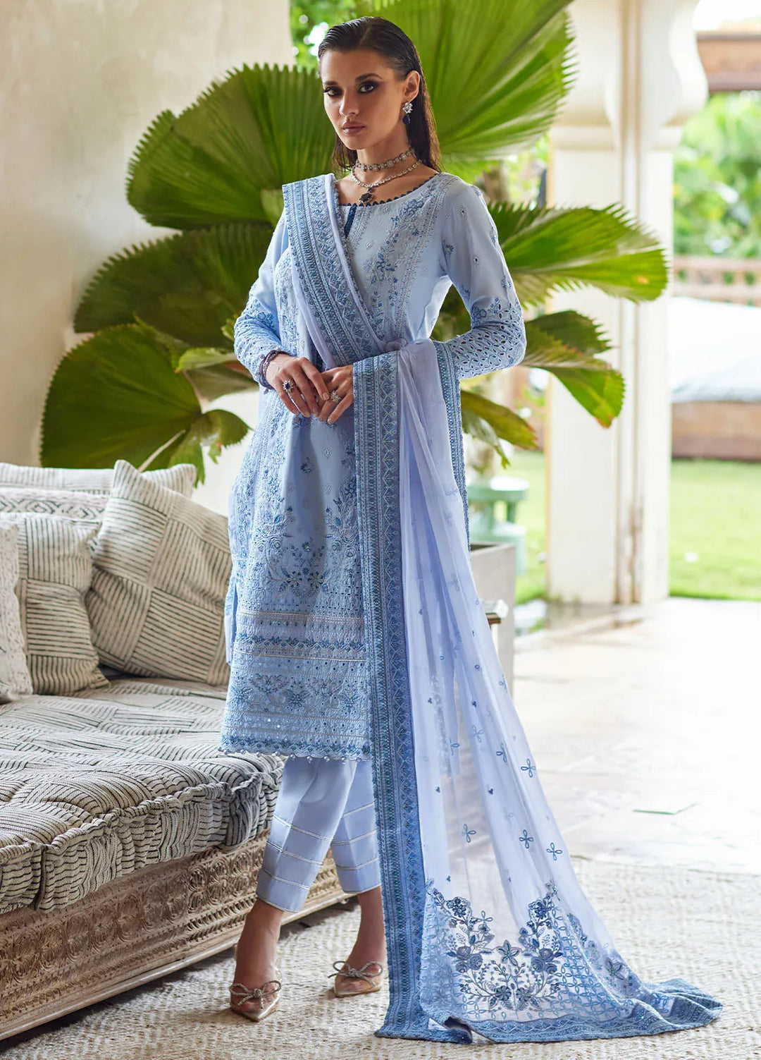 Gulaal Embroidered Lawn Suit Unstitched 3 Piece GL25LL D-10 Azalea - Summer Collection