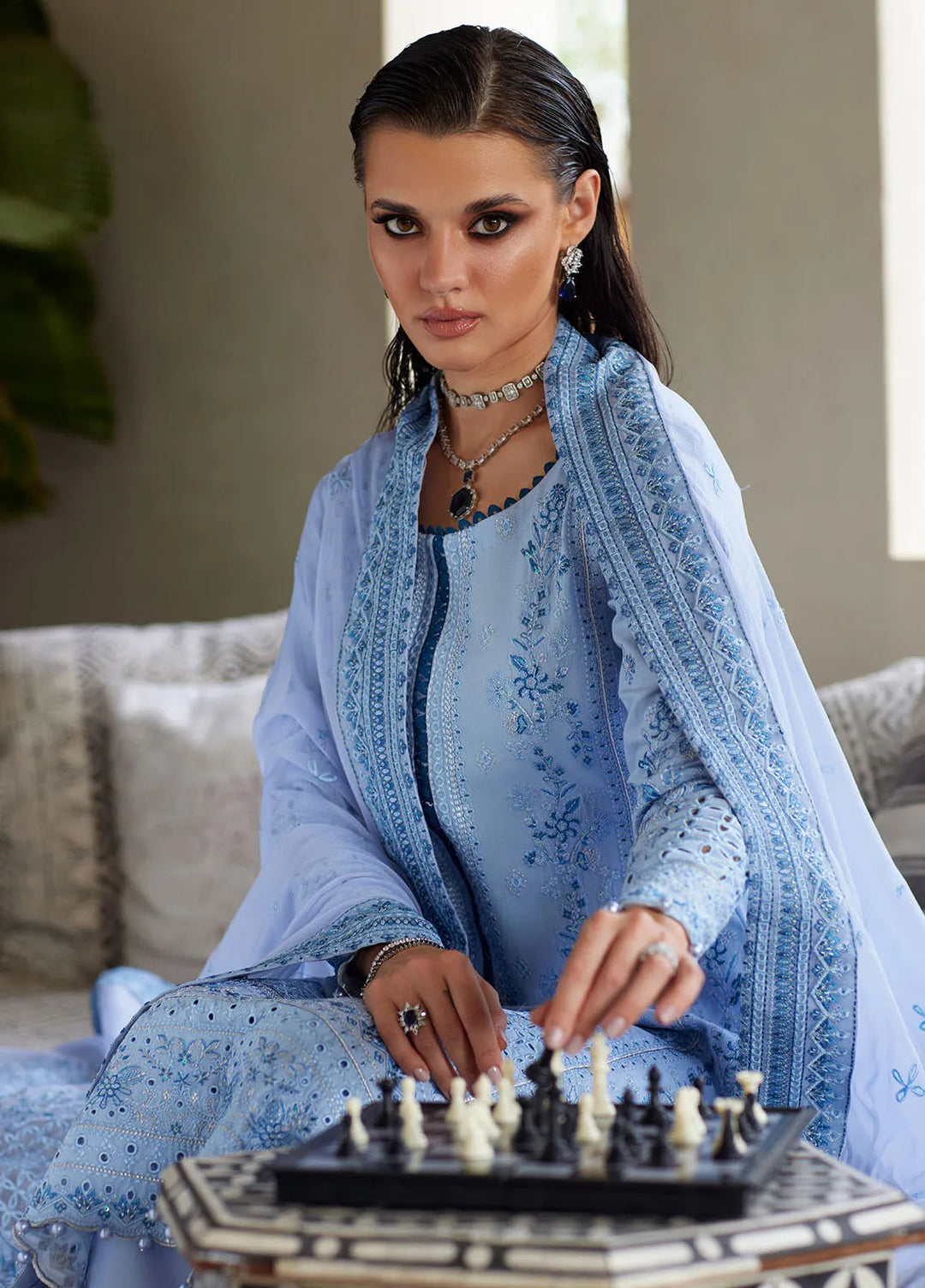 Gulaal Embroidered Lawn Suit Unstitched 3 Piece GL25LL D-10 Azalea - Summer Collection