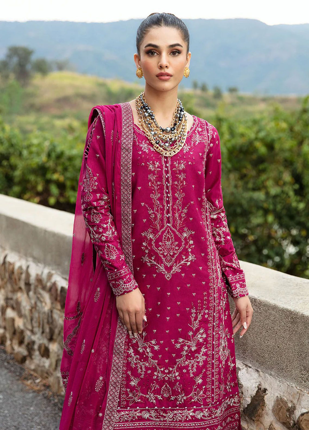 Gulaal Embroidered Lawn Suits Unstitched 3 Piece GL24LL D-02 Armeria - Summer Collection
