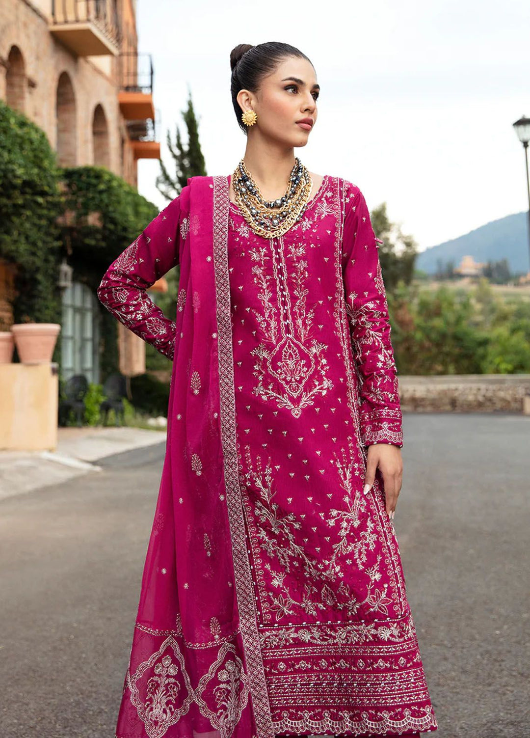 Gulaal Embroidered Lawn Suits Unstitched 3 Piece GL24LL D-02 Armeria - Summer Collection