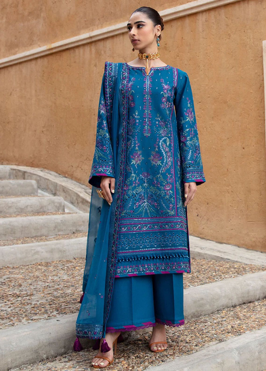 Gulaal Embroidered Lawn Suits Unstitched 3 Piece GL24LL D-04 Felicia - Summer Collection