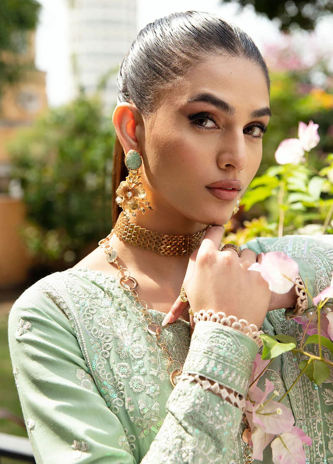 Gulaal Embroidered Lawn Suits Unstitched 3 Piece GL24LL D-05 Deniz - Summer Collection