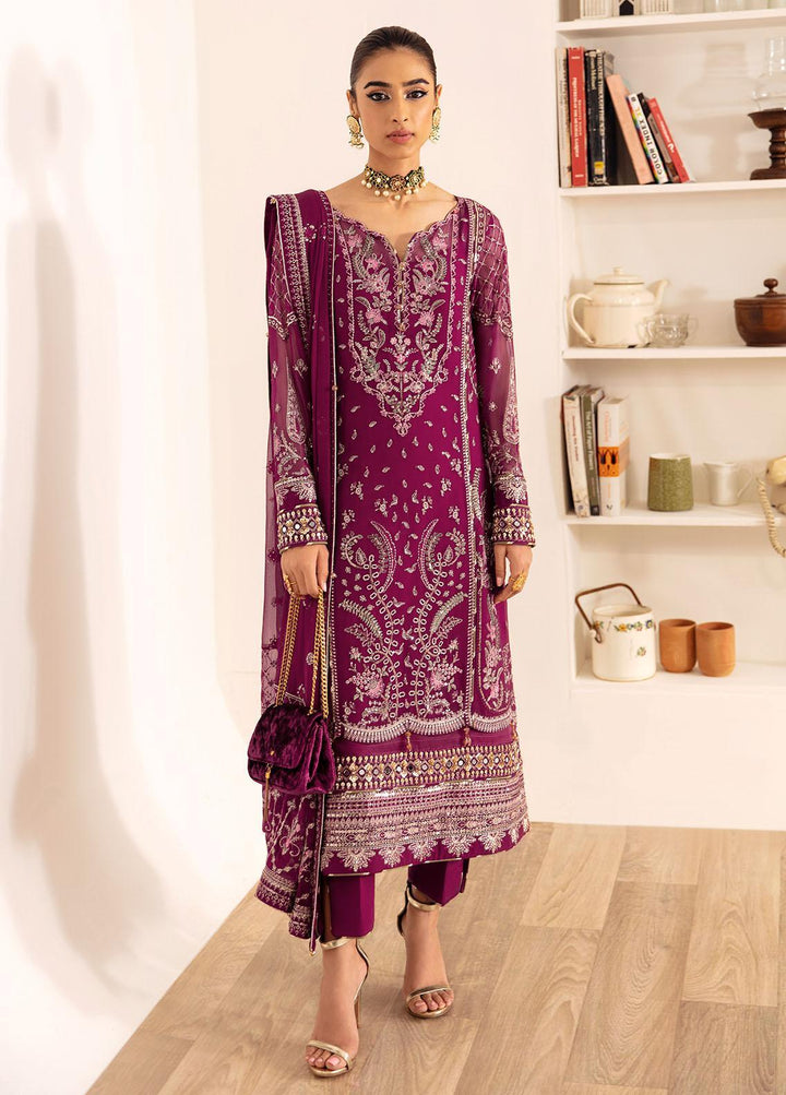Gulaal Embroidered Chiffon Suits Unstitched 4 Piece GL23ELC GL-EC-23V1-04 ROHEEN - Luxury Collection