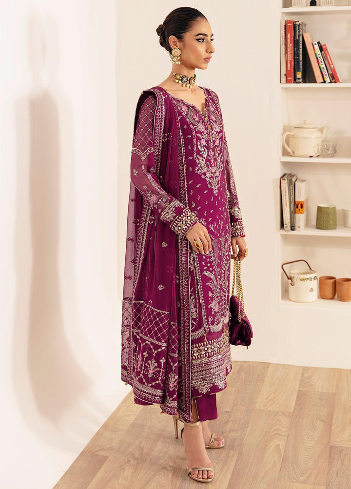 Gulaal Embroidered Chiffon Suits Unstitched 4 Piece GL23ELC GL-EC-23V1-04 ROHEEN - Luxury Collection