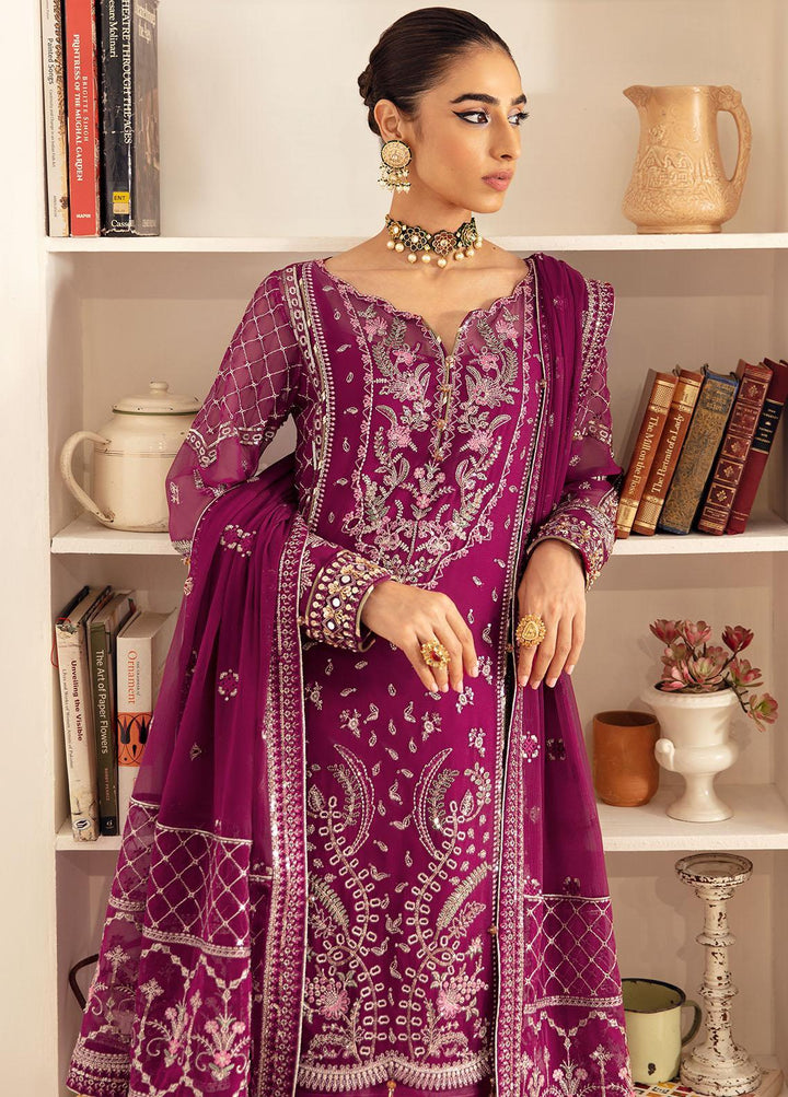 Gulaal Embroidered Chiffon Suits Unstitched 4 Piece GL23ELC GL-EC-23V1-04 ROHEEN - Luxury Collection