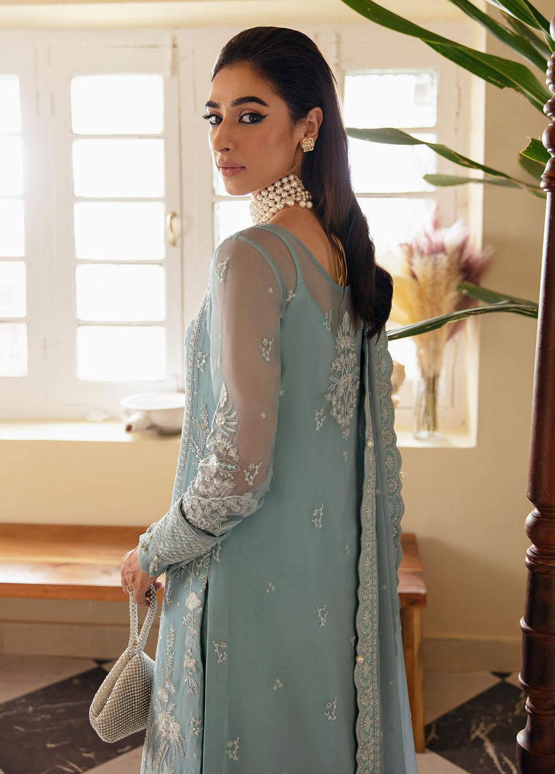 Gulaal Embroidered Chiffon Suits Unstitched 4 Piece GL23ELC GL-EC-23V1-05 CALYPSO - Luxury Collection