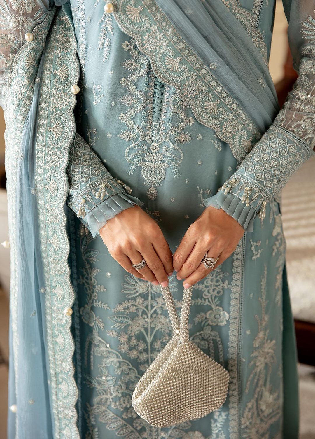 Gulaal Embroidered Chiffon Suits Unstitched 4 Piece GL23ELC GL-EC-23V1-05 CALYPSO - Luxury Collection