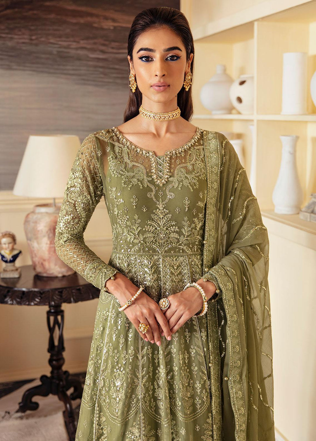 Gulaal Embroidered Chiffon Suits Unstitched 4 Piece GL23ELC GL-EC-23V1-07 AYSA - Luxury Collection