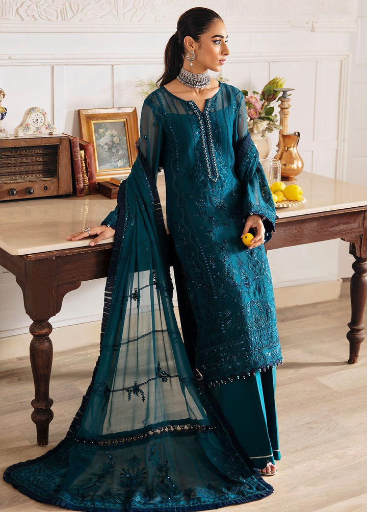 Gulaal Embroidered Chiffon Suits Unstitched 4 Piece GL23ELC GL-EC-23V1-08 MARLEEN - Luxury Collection