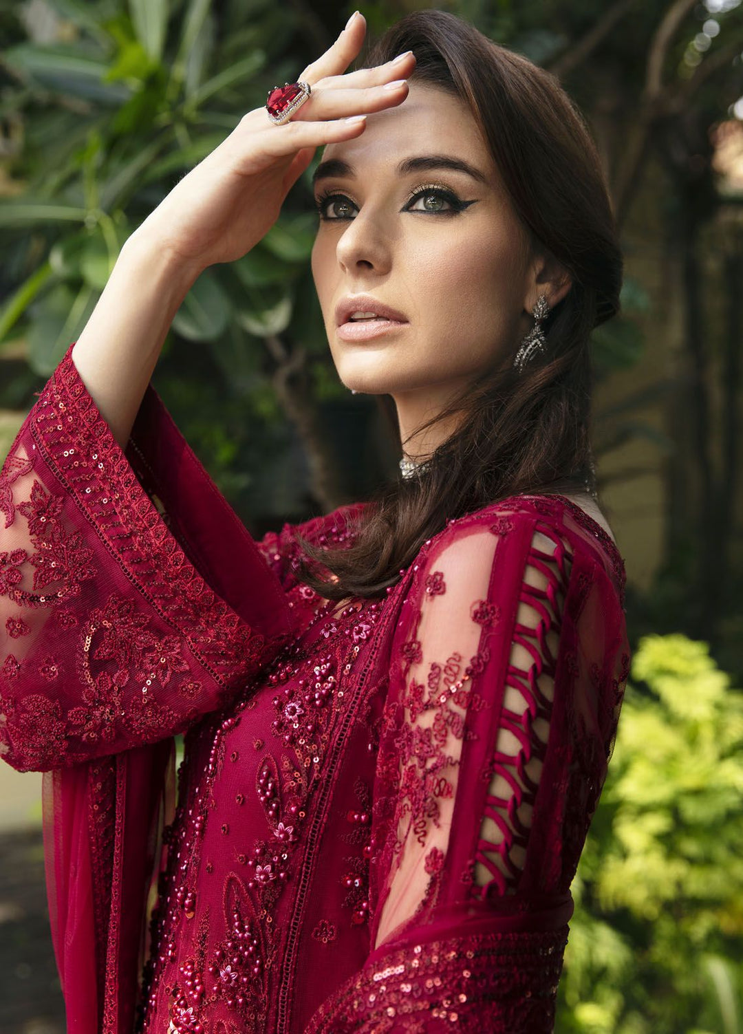Gulaal Embroidered Net Suits Unstitched 4 Piece GL24LU GL-LP-24V1-24 Charlotte - Luxury Collection