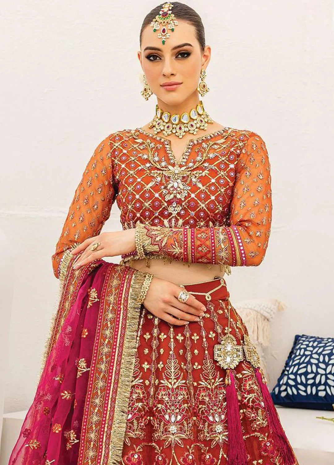 Gulaal Embroidered Organza Suits 3 Piece Unstitched GL22WD 06 Sanaiyah - Wedding Collection