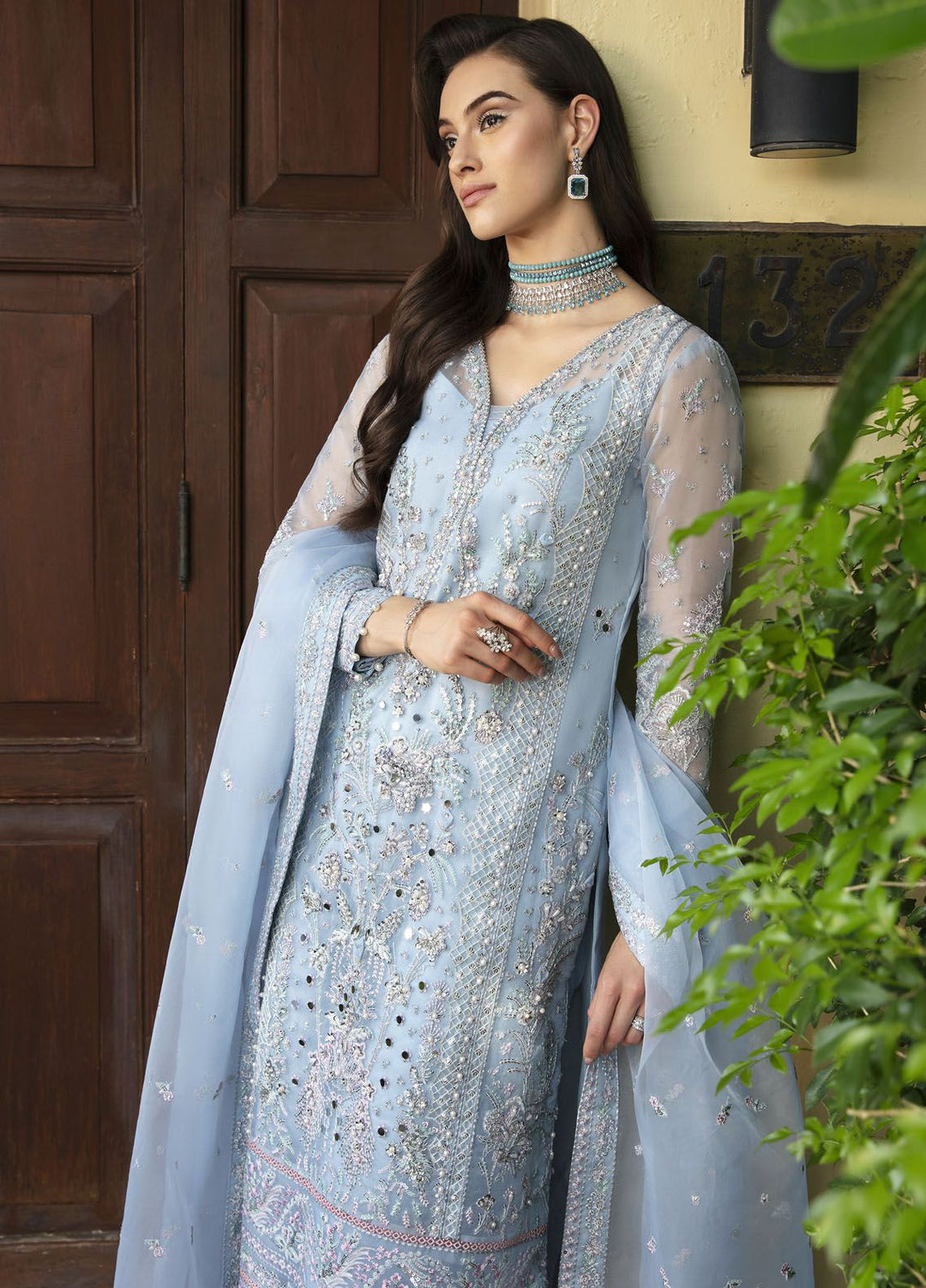 Gulaal Embroidered Organza Suits Unstitched 4 Piece GL24LU GL-LP-24V1-19 Marian - Luxury Collection