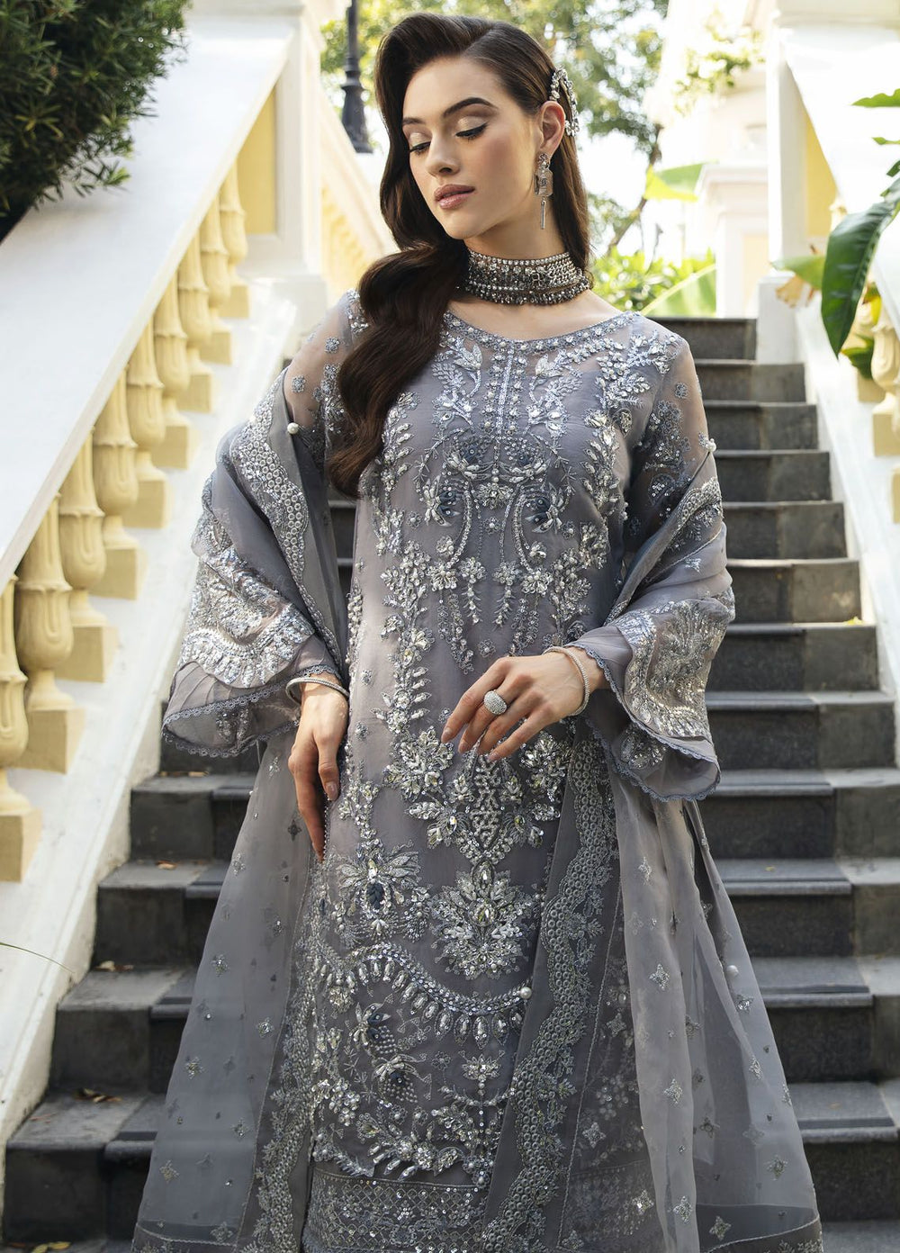 Gulaal Embroidered Organza Suits Unstitched 4 Piece GL24LU GL-LP-24V1-25 Aviana - Luxury Collection
