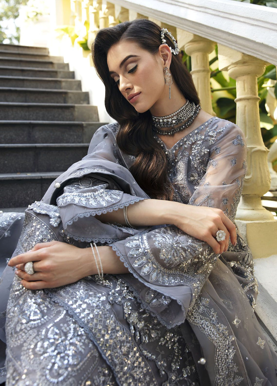 Gulaal Embroidered Organza Suits Unstitched 4 Piece GL24LU GL-LP-24V1-25 Aviana - Luxury Collection