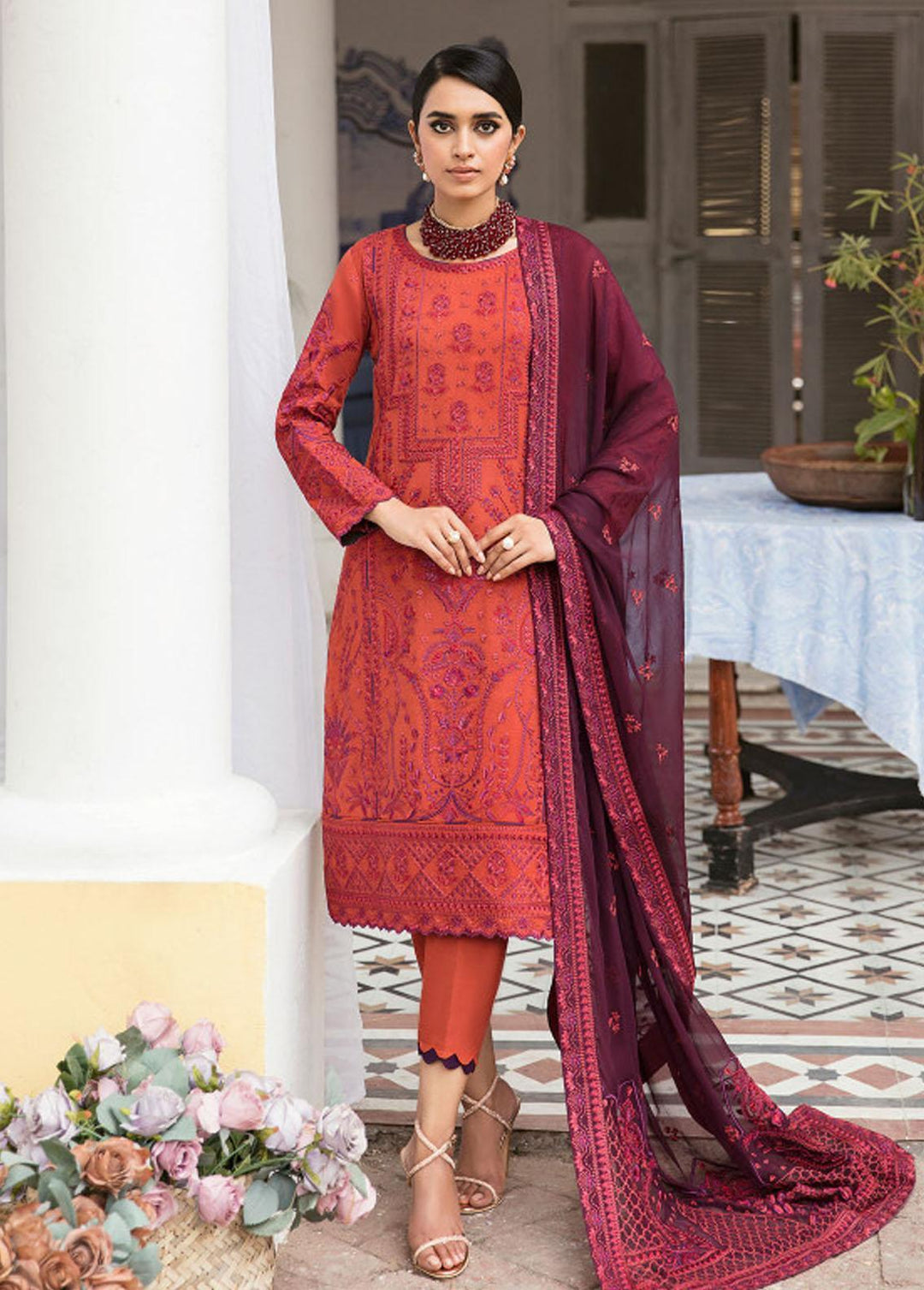 Gulaal Pret Embroidered Khaadi Net 3 Piece Suit GL23P GL-EP23V1-15 Nayaab