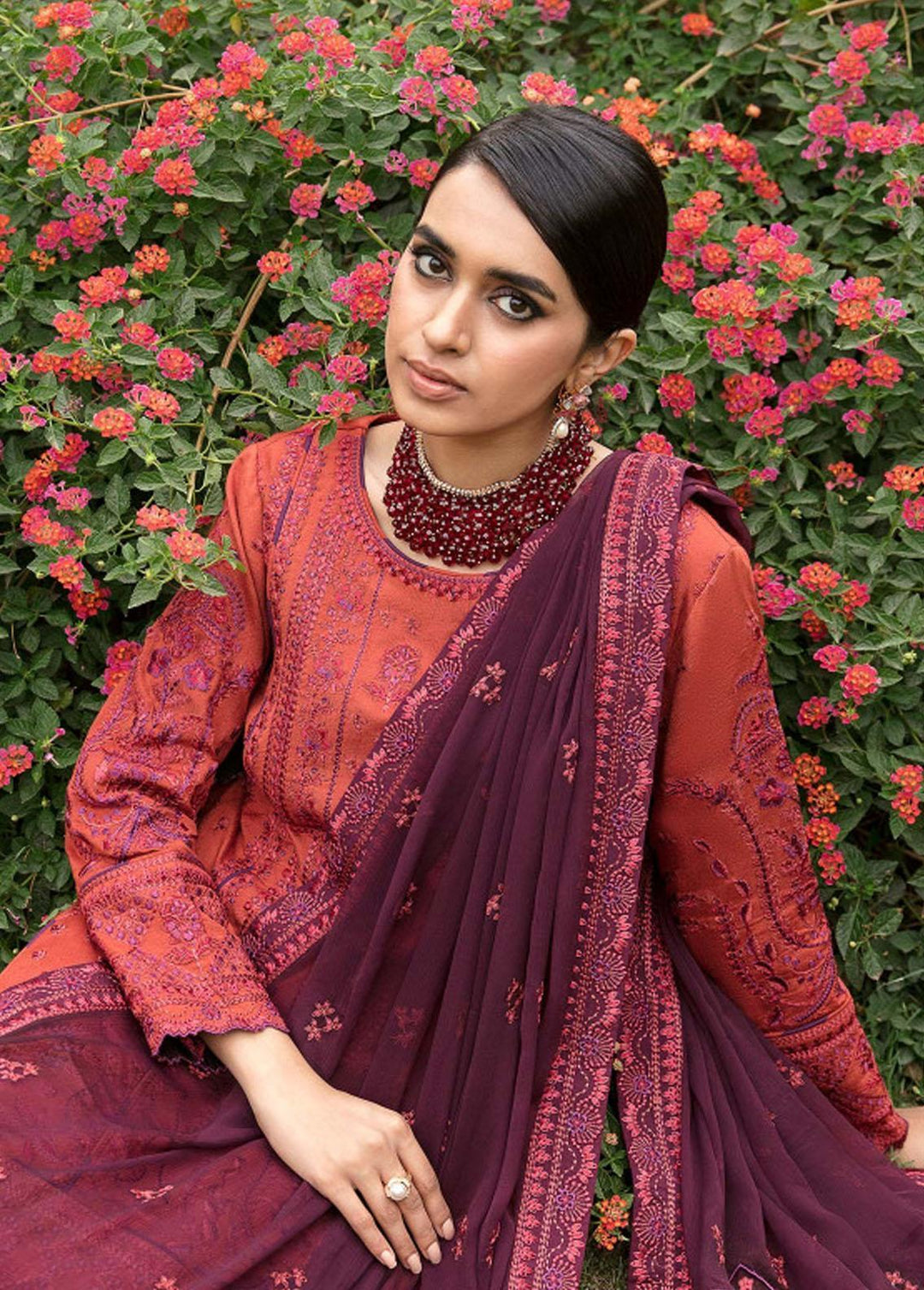 Gulaal Pret Embroidered Khaadi Net 3 Piece Suit GL23P GL-EP23V1-15 Nayaab