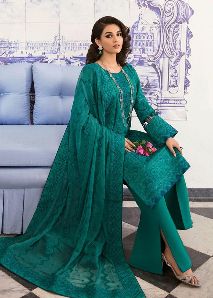 Gulaal Pret Embroidered Khaadi Net 3 Piece Suit GL23P GL-EP23V1-16 Sairaab