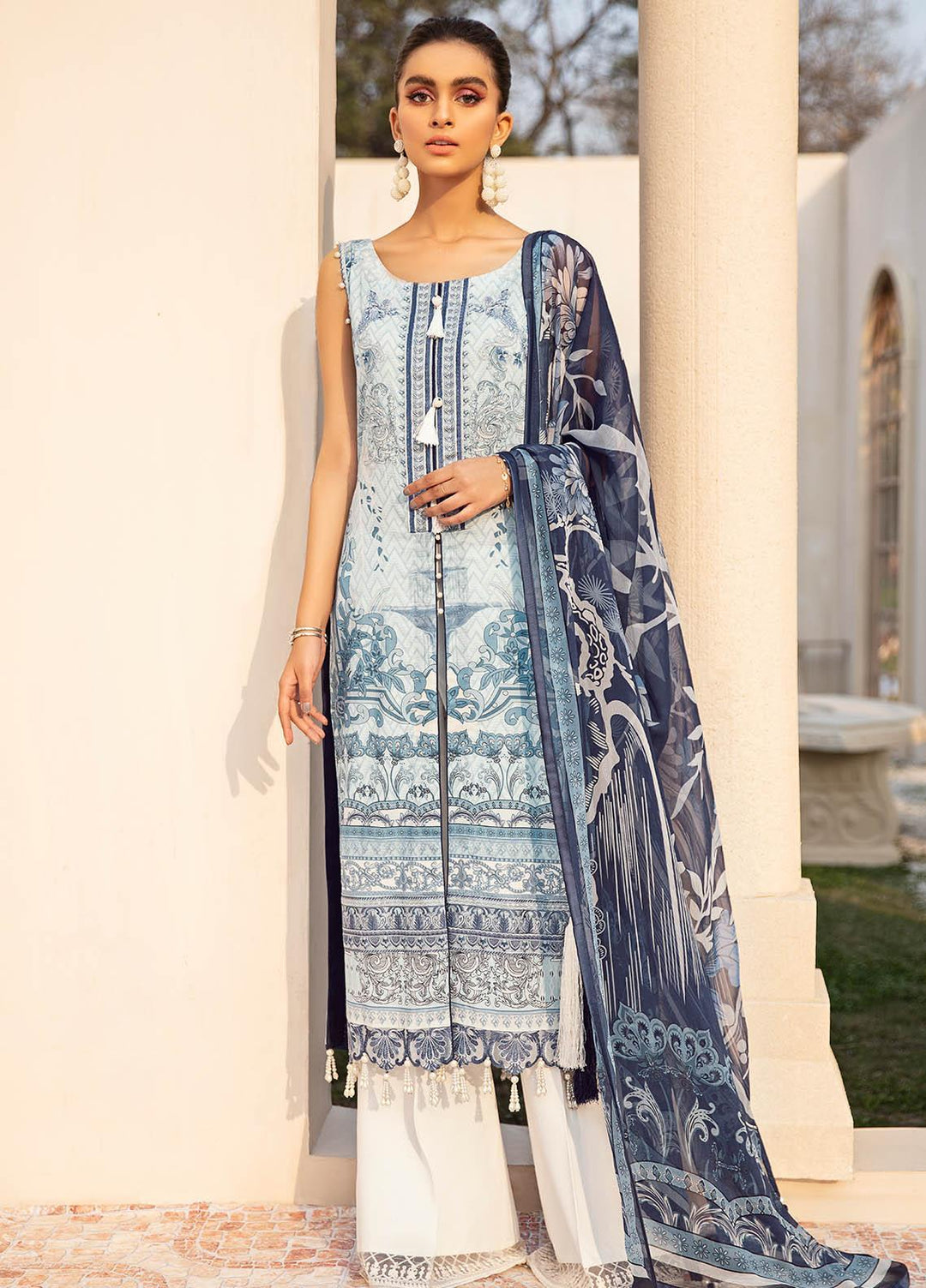 Gulaal Embroidered Lawn Suits Unstitched 3 Piece GL21L GL-01 Anisah - Summer Collection