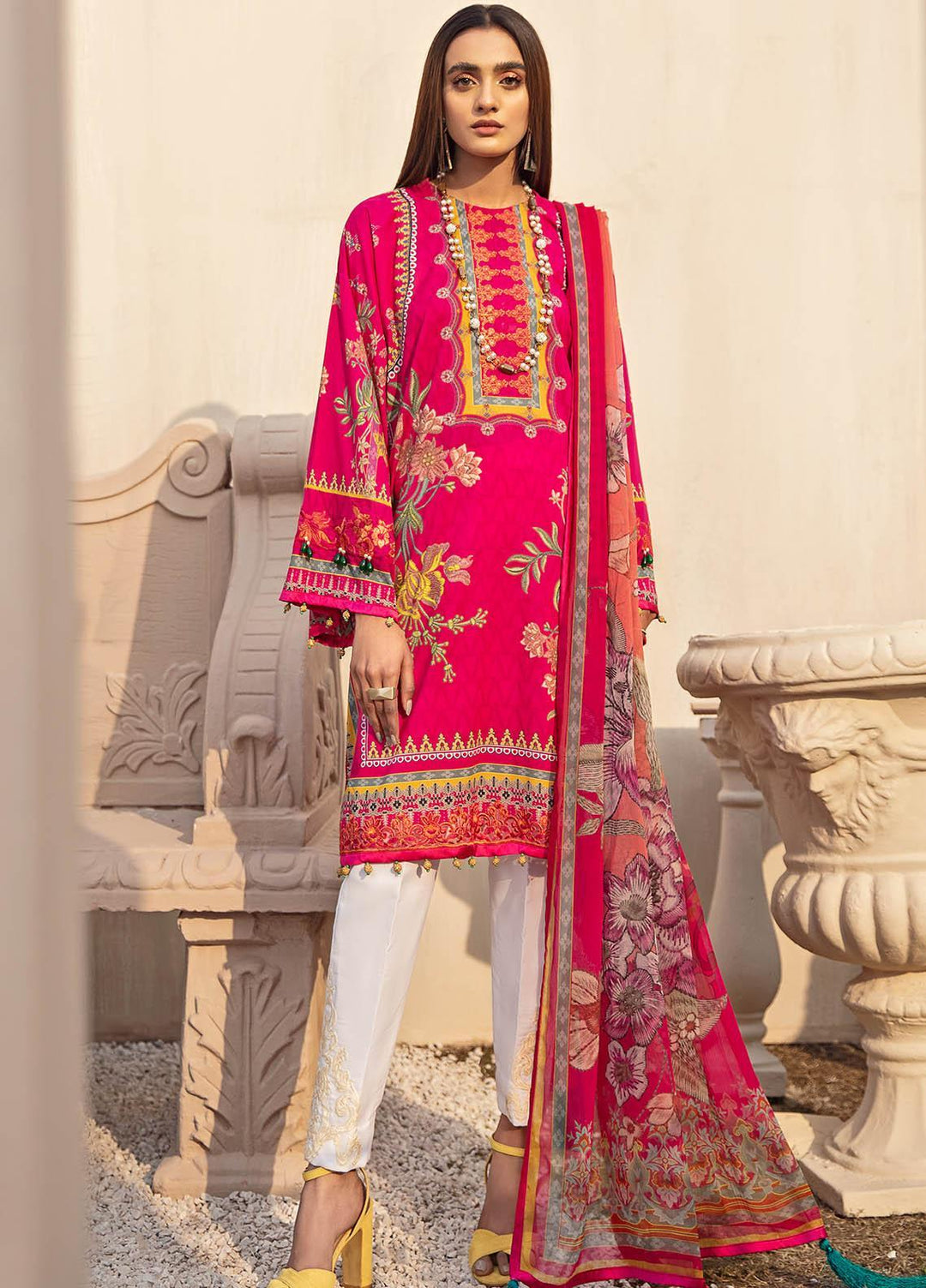 Gulaal Embroidered Lawn Suits Unstitched 3 Piece GL21L GL-02 Gulbahaar - Summer Collection