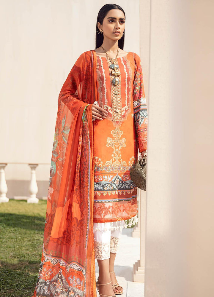 Gulaal Embroidered Lawn Suits Unstitched 3 Piece GL21L GL-08 Meheroze - Summer Collection