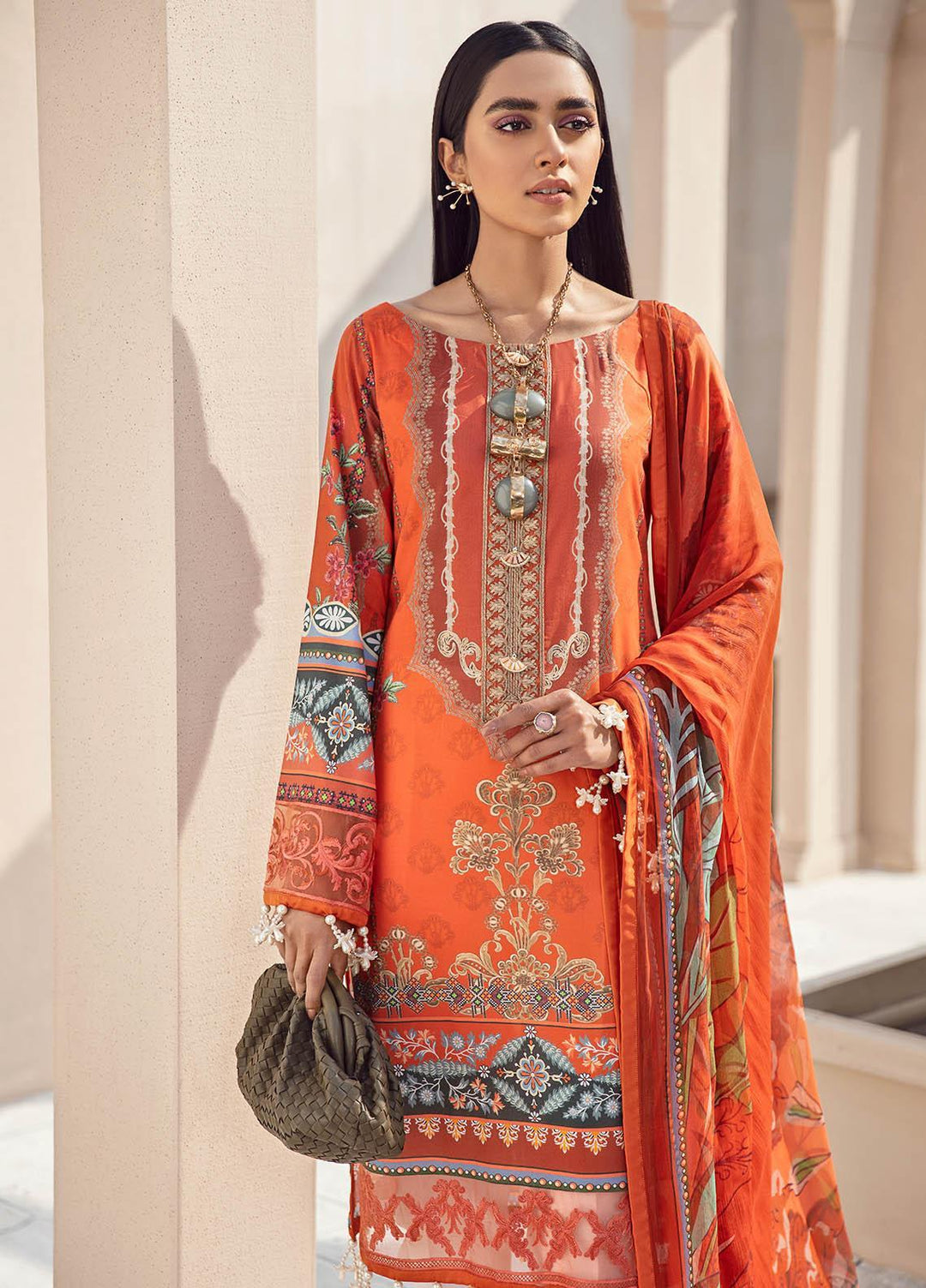 Gulaal Embroidered Lawn Suits Unstitched 3 Piece GL21L GL-08 Meheroze - Summer Collection