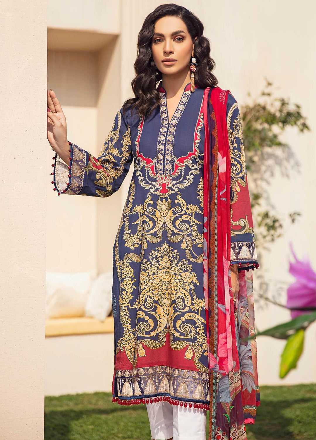 Gulaal Embroidered Lawn Suits Unstitched 3 Piece GL21L GL-11 Aashna - Summer Collection