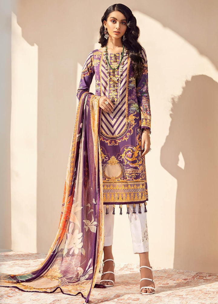 Gulaal Embroidered Lawn Suits Unstitched 3 Piece GL21L GL-12 Falak - Summer Collection