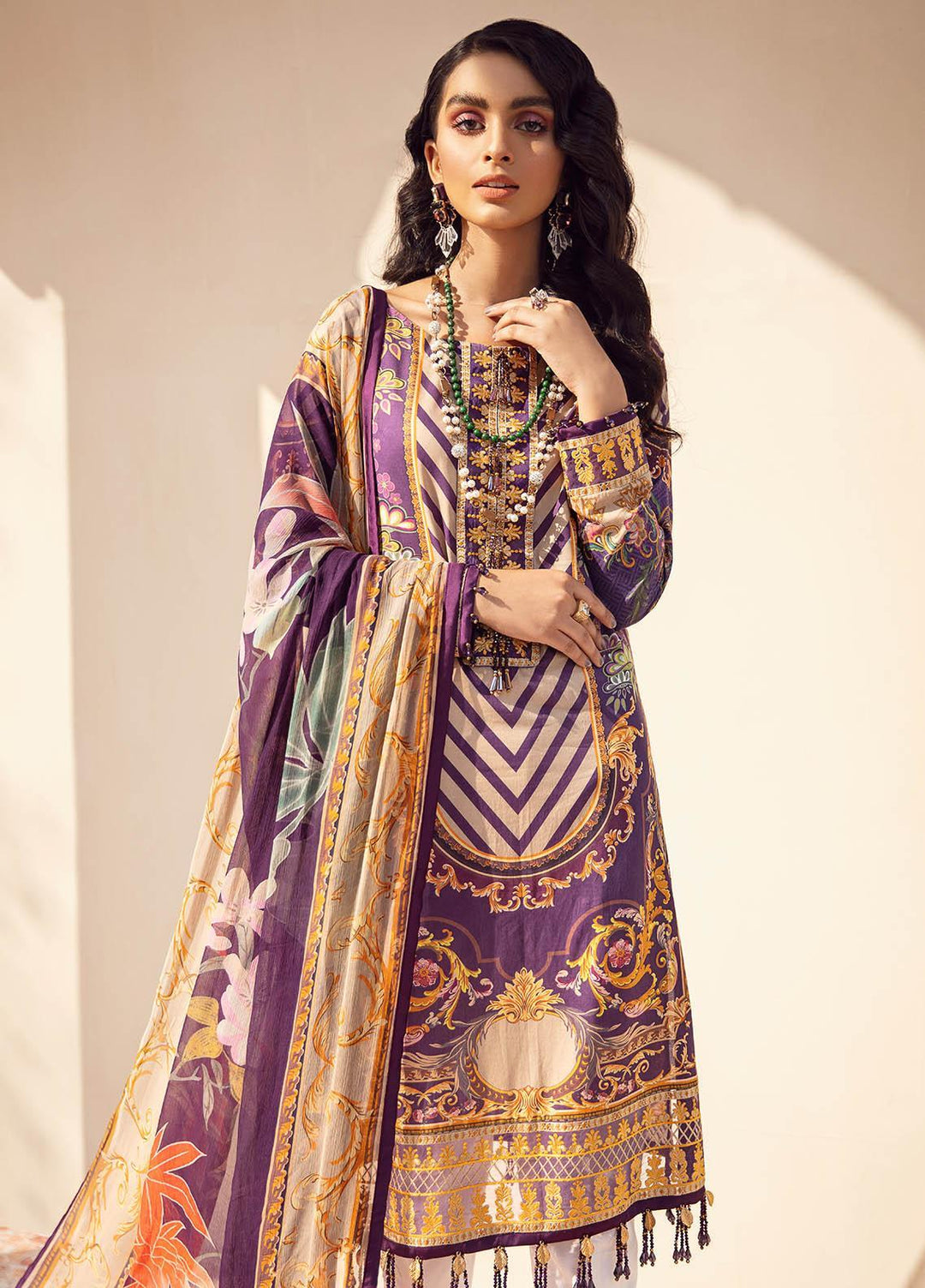Gulaal Embroidered Lawn Suits Unstitched 3 Piece GL21L GL-12 Falak - Summer Collection
