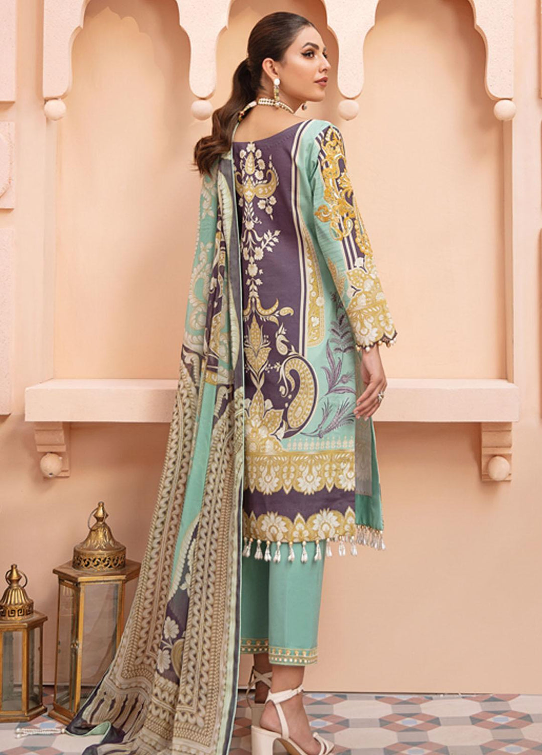 Gulaal Embroidered Lawn Suits Unstitched 3 Piece GL21-L2 08 Fairoz - Summer Collection