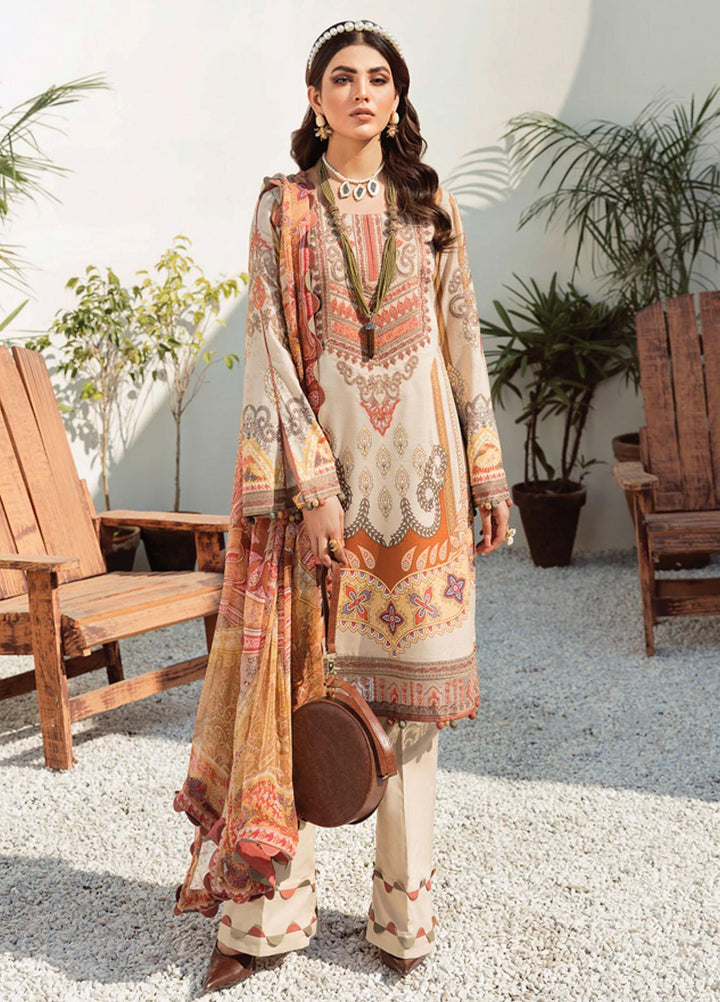 Gulaal Embroidered Lawn Suits Unstitched 3 Piece GL22L-1 DUNE (12) - Summer Collection