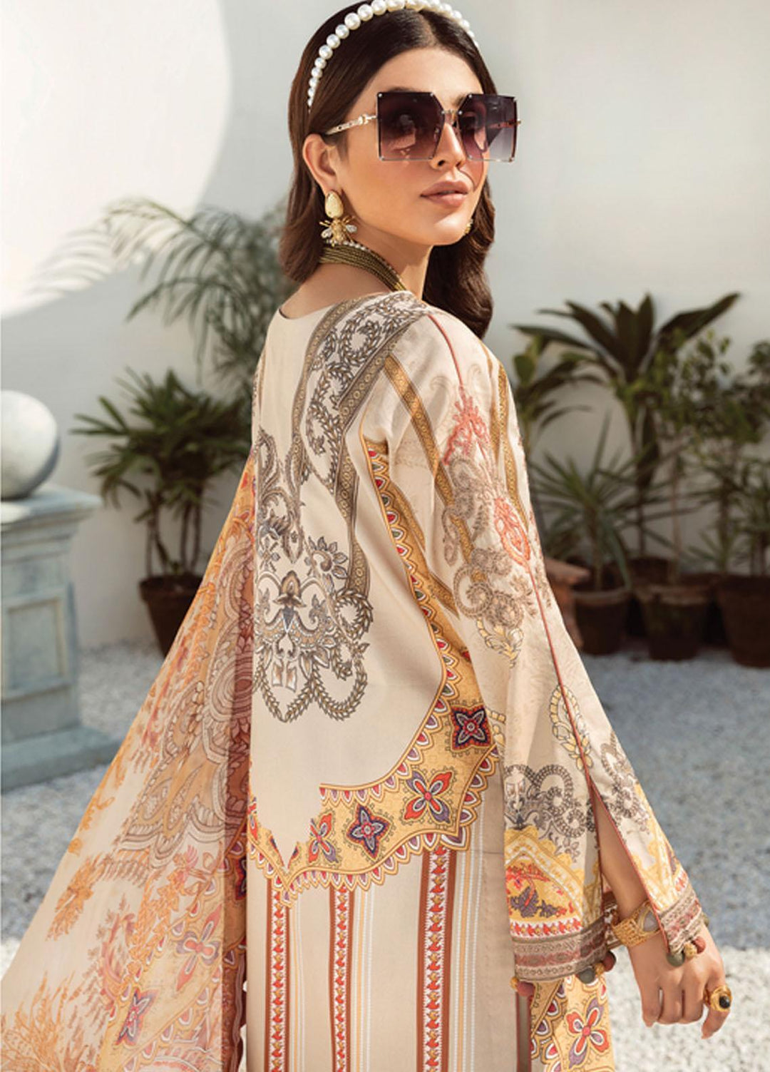 Gulaal Embroidered Lawn Suits Unstitched 3 Piece GL22L-1 DUNE (12) - Summer Collection