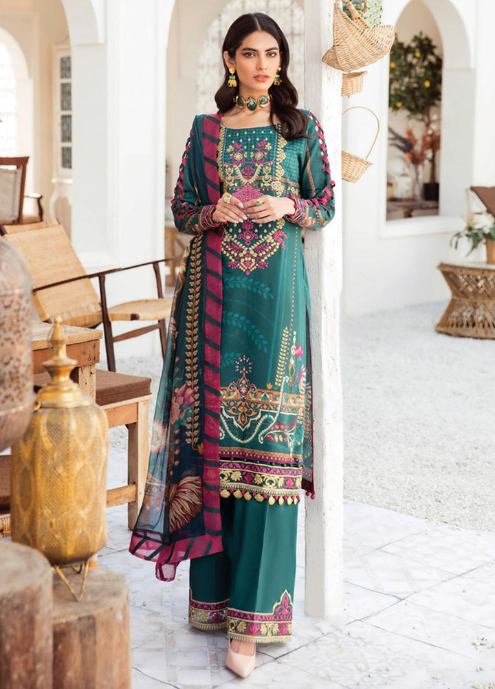 Gulaal Embroidered Lawn Suits Unstitched 3 Piece GL22L-1 JADE (01) - Summer Collection