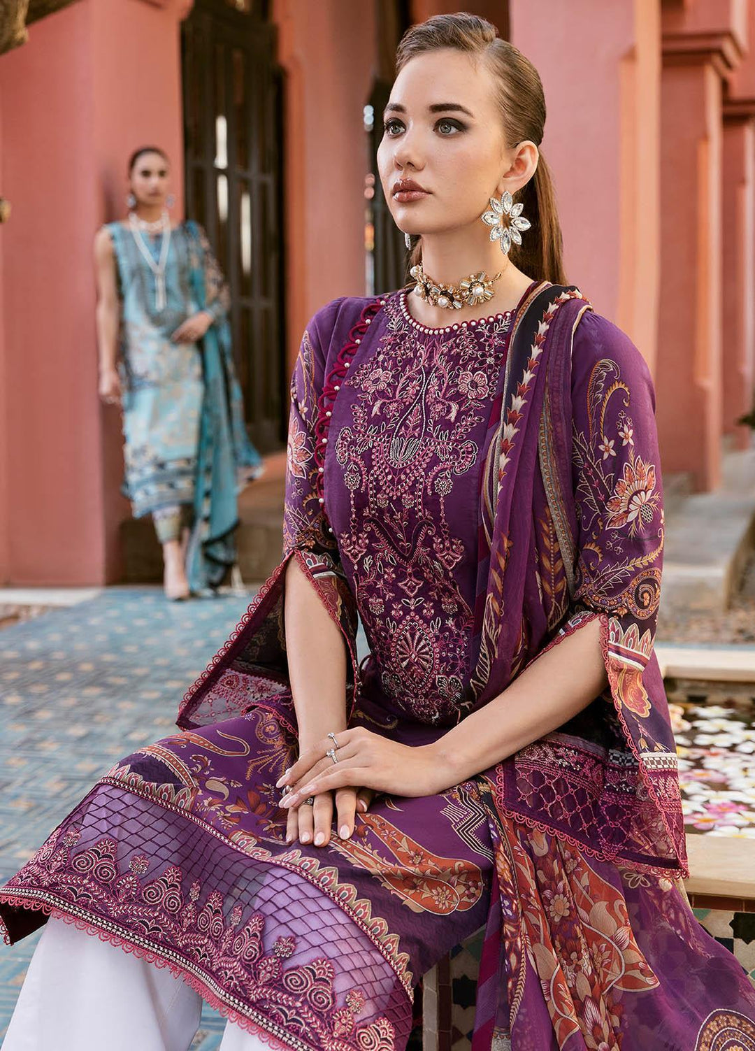 Gulaal Embroidered Lawn Suits Unstitched 3 Piece GL23L 01 Aarish - Summer Collection
