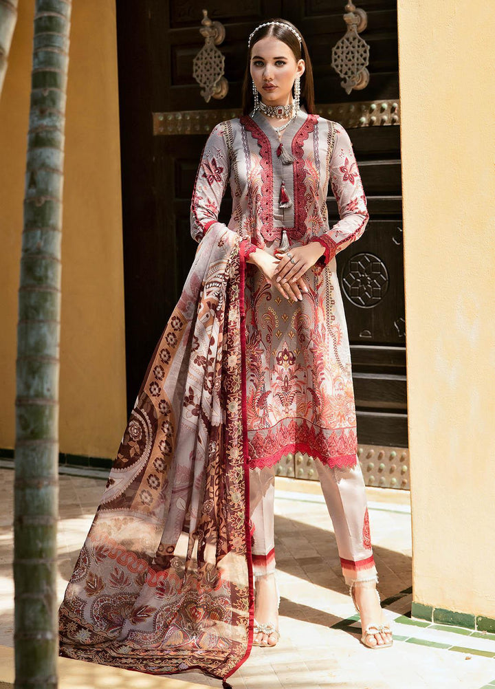 Gulaal Embroidered Lawn Suits Unstitched 3 Piece GL23L 10 Zaavail - Summer Collection