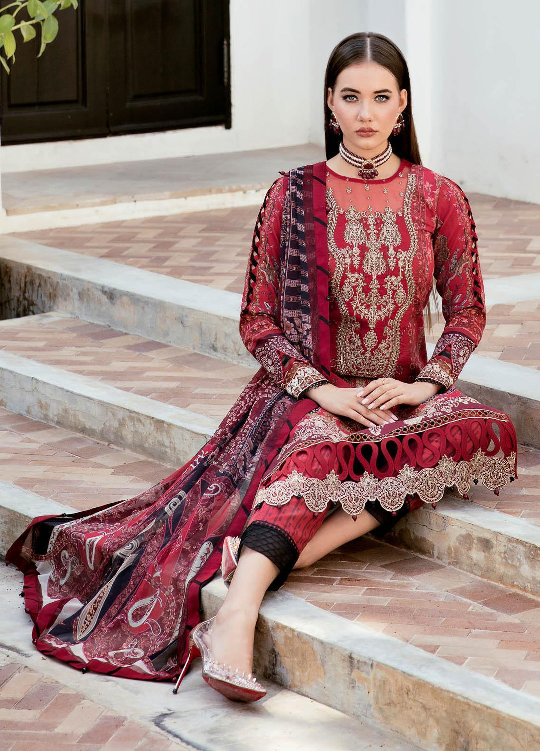 Gulaal Embroidered Lawn Suits Unstitched 3 Piece GL23L 12 Seira - Summer Collection