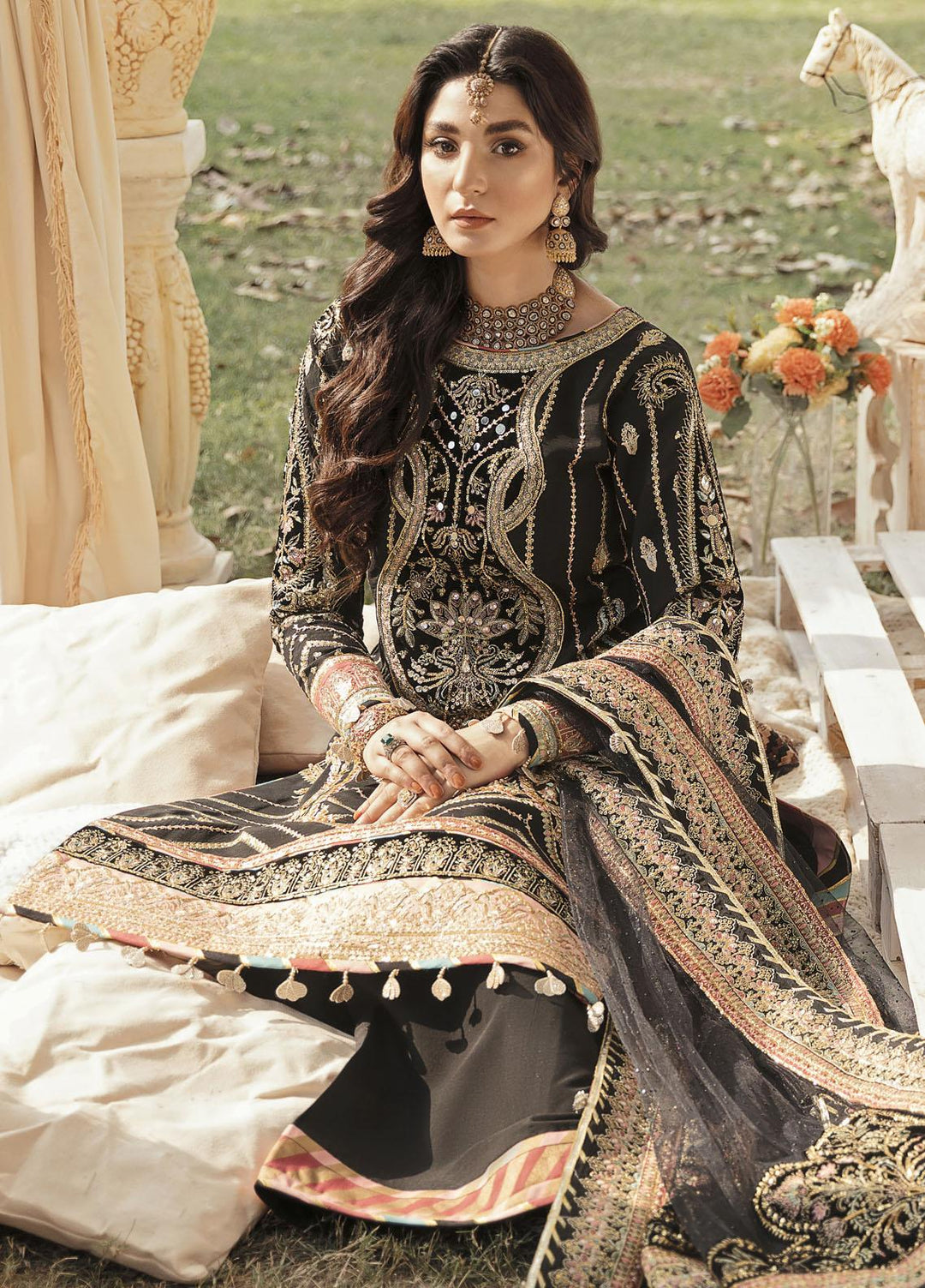 Gulaal Embroidered Silk Suits Unstitched 3 Piece GL21WD (WU-01) Zareen - Wedding Collection