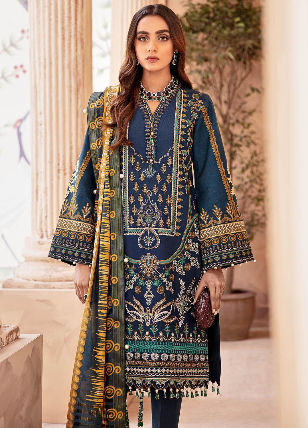 Gulaal Embroidered Lawn Suits Unstitched 3 Piece GL21LL 01 Mishaal - Luxury Collection