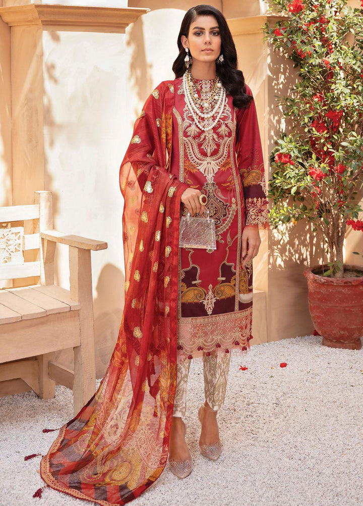 Gulaal Embroidered Lawn Suits Unstitched 3 Piece GL21LL 02 Aarzoo - Luxury Collection